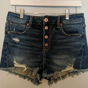 AR Button Fly Hi Rise Shorts